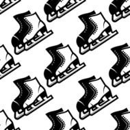 Seamless pattern of ice skates