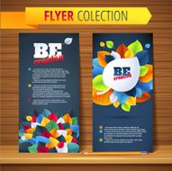Ecology nature leaf abstract vector background Simple shapes and bright