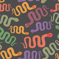 Snake seamless pattern Vector background of desert reptiles Co N2