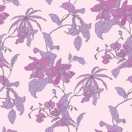 Seamless pattern with flowers orchids N14
