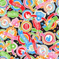 Badges and Ribbons Seamless Pattern N2