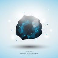 Abstract vector polygonal mesh molecule science background