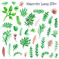 Watercolor ribbons set