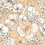 Seamless pattern with flowers rose N36