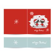 Couple in love together christmas card for your design N2