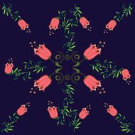 Floral pattern with tulips