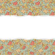 floral seamless pattern with torn paper N2