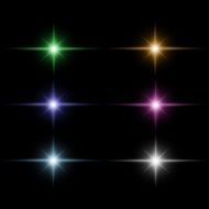 set of Star burst light beam vector