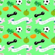 Healthy lifestyle seamless pattern N4