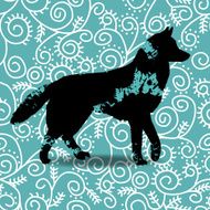 Blots silhouette of a dog