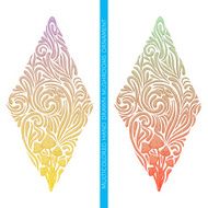 Abstract Ornament of Mushrooms Multicolored N2