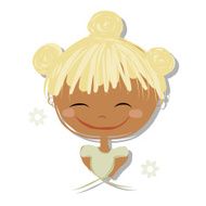 Cute Girl Smiling Sketch For Your Design N69