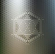 Abstract pattern on blurred hexagonal background minimalistic geometric template vector