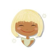 Cute Girl Smiling Sketch For Your Design N71
