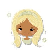 Cute Girl Smiling Sketch For Your Design N72