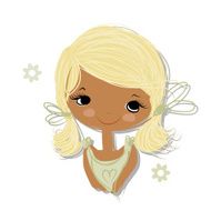 Cute Girl Smiling Sketch For Your Design N73