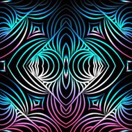 Shining Curly Abstract Seamless Pattern