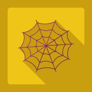 Flat modern design with shadow cobweb