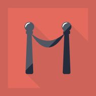 Flat modern design with shadow protective tape post