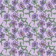 Floral seamless pattern with wildflowers N2