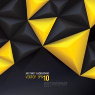 Yellow and black vector geometric background
