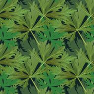 Seamless pattern with plants forest leaves background