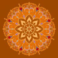 Circular ornament in ethnic style