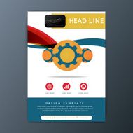 Modern brochure design template Flyer magazine A4 size-Vector illustration