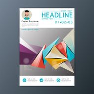 Modern flyer design brochure business resume template abstract background Vector