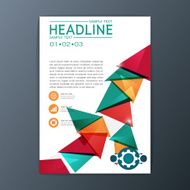 Modern flyer design magazine brochure report business abstract background Vector N2