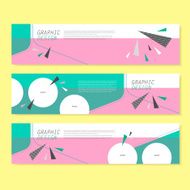 trendy banner template design N4