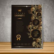 luxurious floral book cover template design