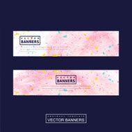 adorable pink banner template design