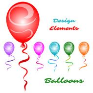 Set of colored balloons