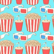 Sketch cinema set in vintage style