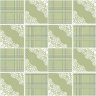 Patchwork seamless retro pattern with lace background