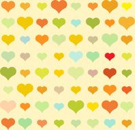 Heart pattern vector seamless background