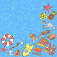 Summer beach pattern background N2