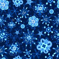 Snowflake winter pattern
