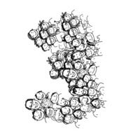 Number three people crowd vector alphabet design