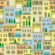 eastern city seamless pattern
