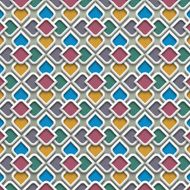 3d colored seamless pattern in islamic style