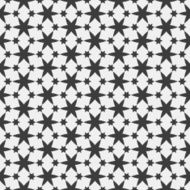 Monochrome Islamic seamless pattern with stars