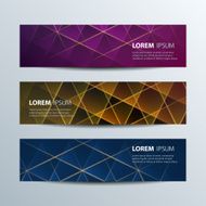 shiny geometric banners