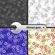 Seamless geometric patterns with gears