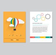 Vector brochure template design Abstract Backgrounds Flat Info N5