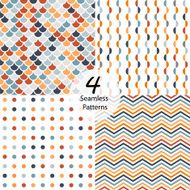 Colorful vector seamless patterns set