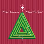 Merry Christmas and Happy New Year greeting card N4