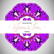 invitation template with round abstract element