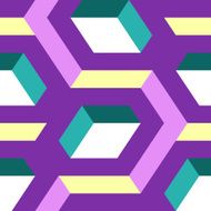 Abstract seamless geometric pattern with colored hexagons
